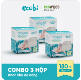 Combo 3 hộp khăn khô Ecobi 180 tờ - Khăn Ướt ECO WIPES - Công Ty Cổ Phần ECO WIPES Việt Nam